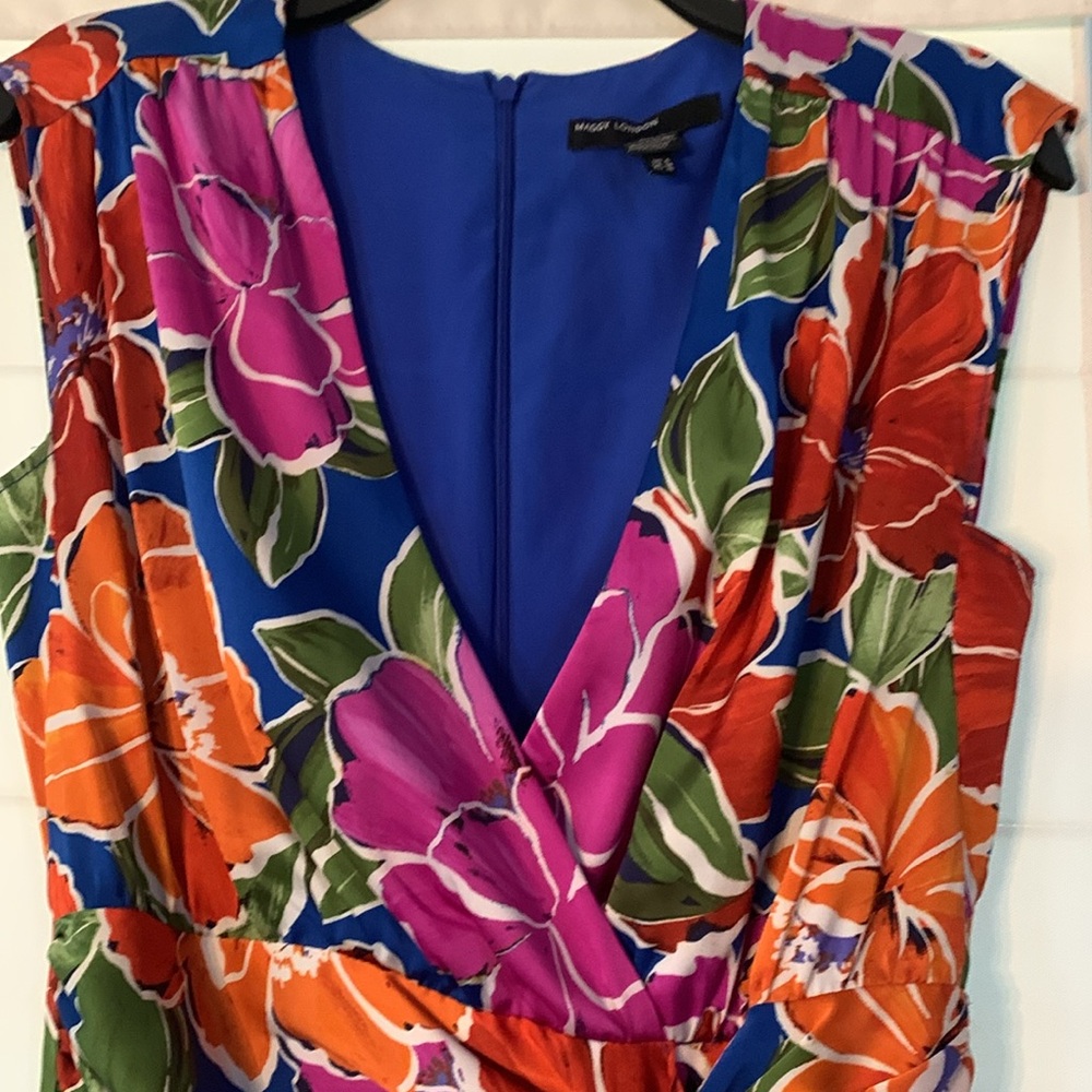 Maggy London multi floral dress 6 - Picture 3 of 8
